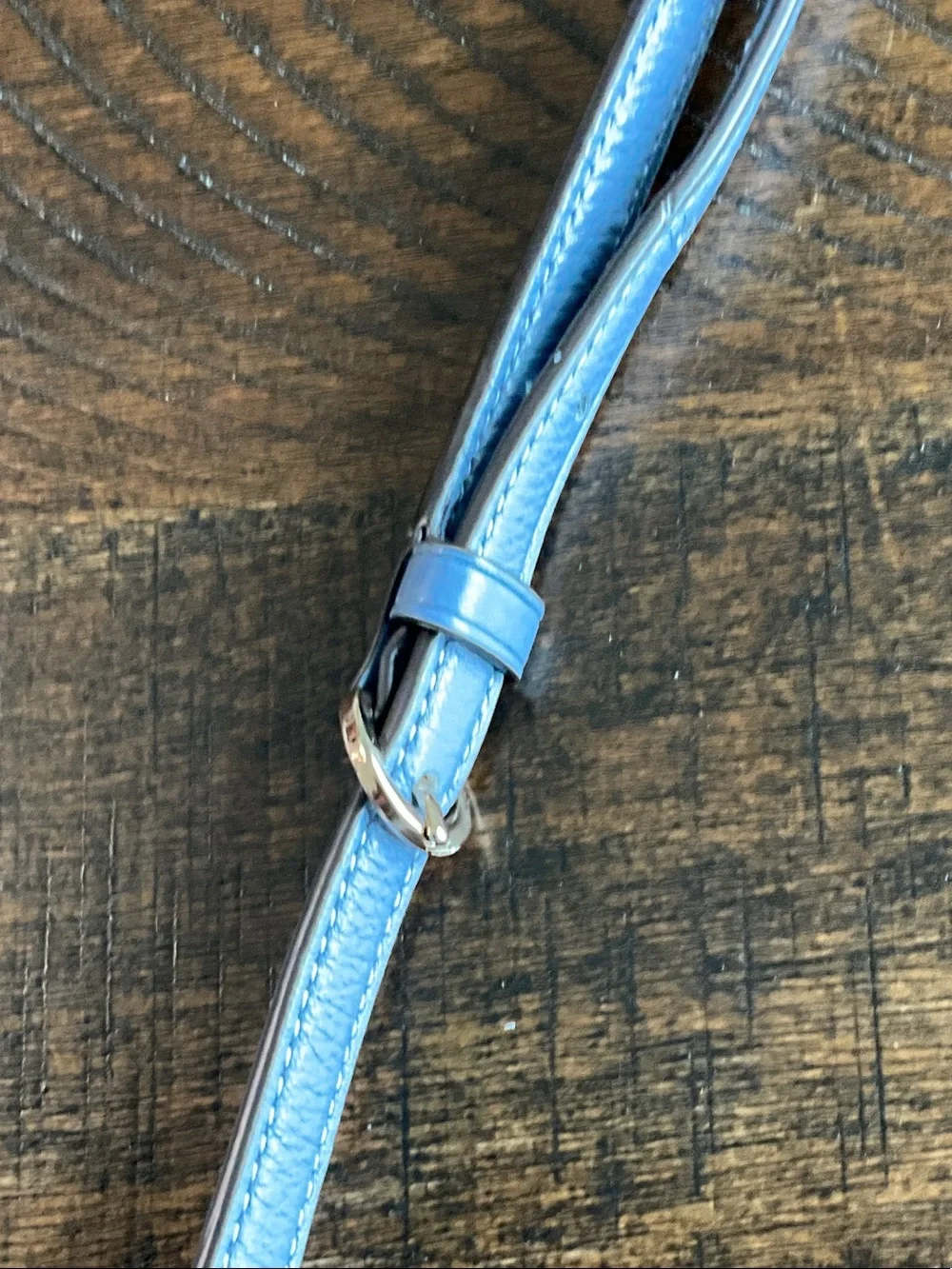 Coach Powder Blue Pebbled Leather Crossbody with Matching Wristlet